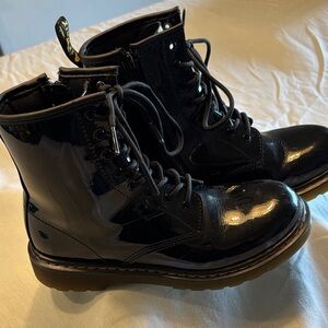 Dr. Martens 1460Y Paten Leather Air Wait Boots , 5 , $34
